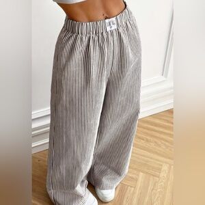 Striped Wide-Leg Pants (DM YOUR SIZE WHEN YOU ORDER)